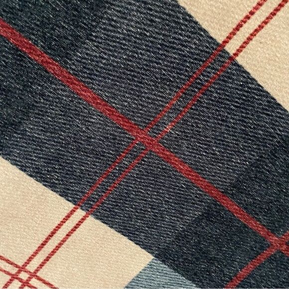 Ruggable Buffalo Plaid Blue Ivory Rug with Red Accents Discontinued 5 x 7 - Picture 10 of 13